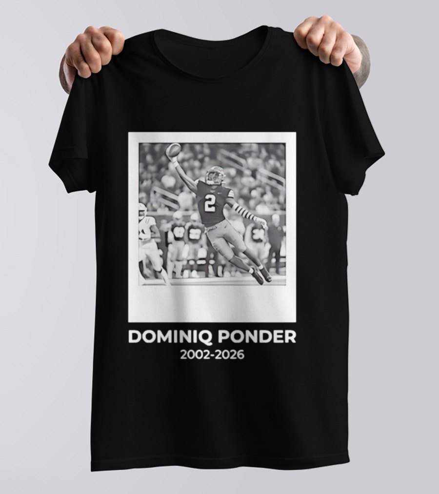 DOMINIQ PONDER 2002 2026 RIP Memory In Colorado Buffaloes Football T-Shirt