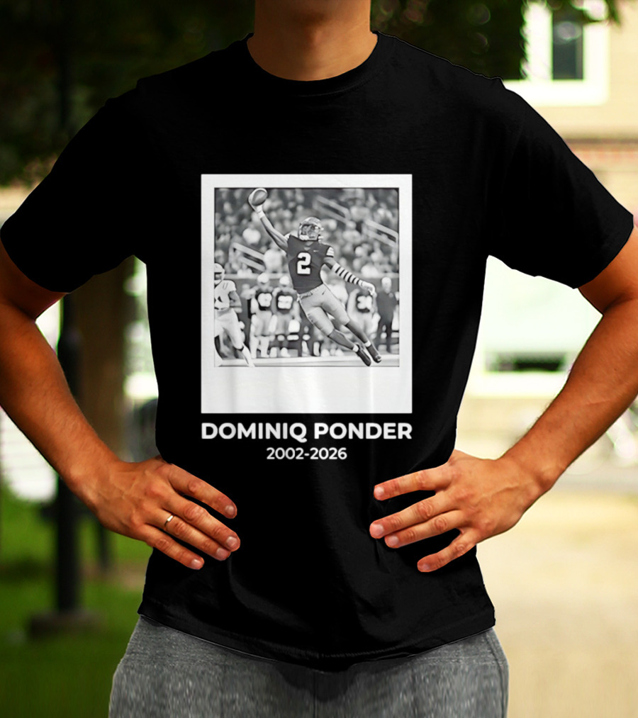 DOMINIQ PONDER 2002 2026 RIP Memory In Colorado Buffaloes Football T-Shirt