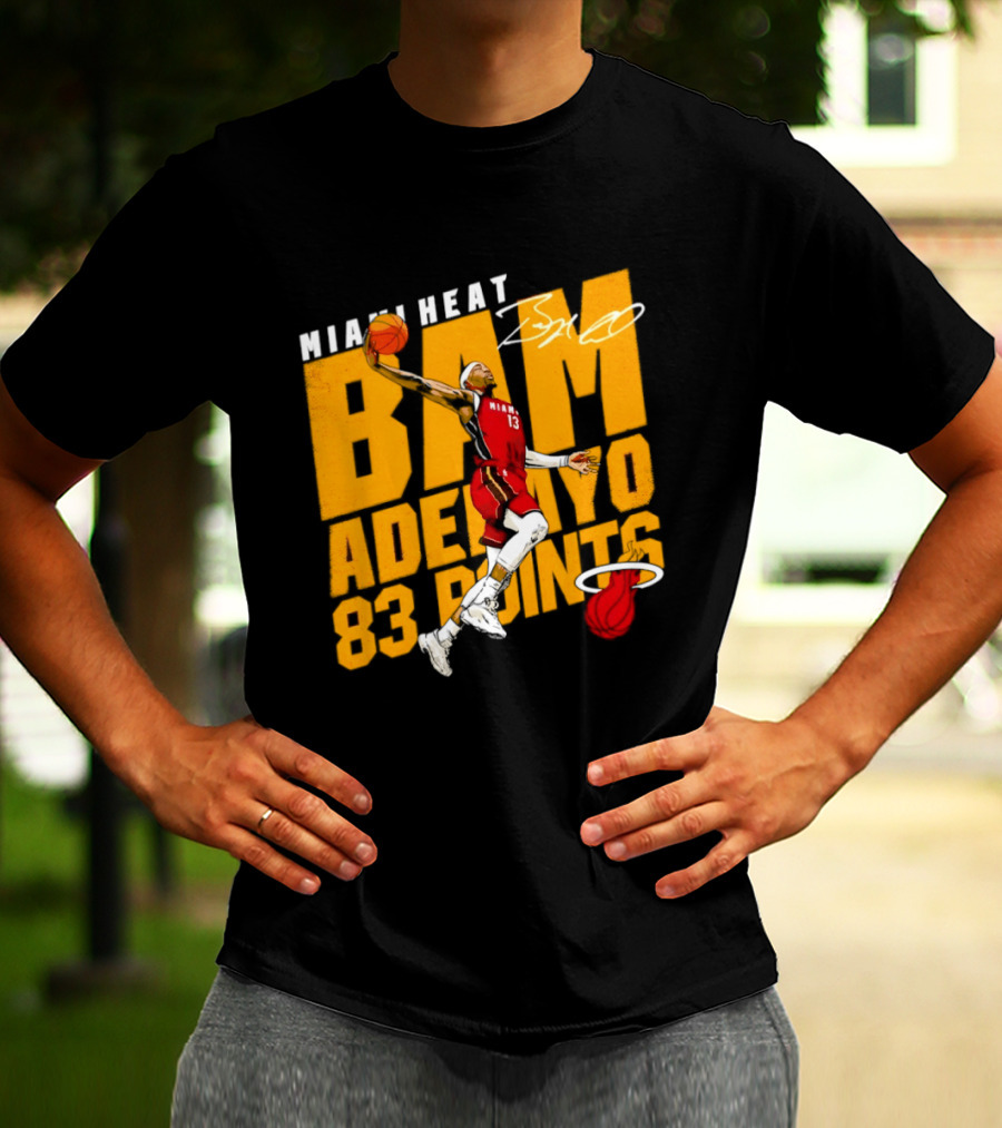 Miami Heat Bam Adebayo 83 Points Basketball Dunk T-Shirt