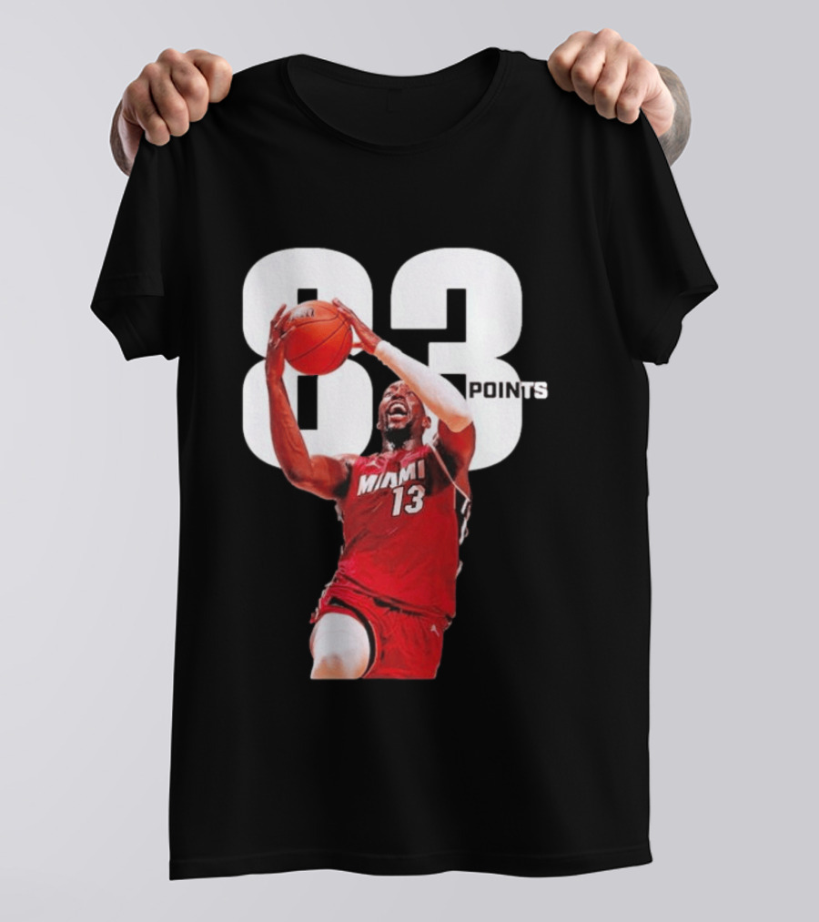 Bam Adebayo Miami 13 Scores 83 Points Passing Kobe Bryant's Single Game Record T-Shirt