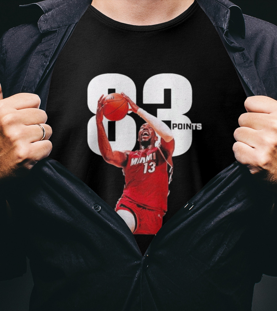 Bam Adebayo Miami 13 Scores 83 Points Passing Kobe Bryant's Single Game Record T-Shirt