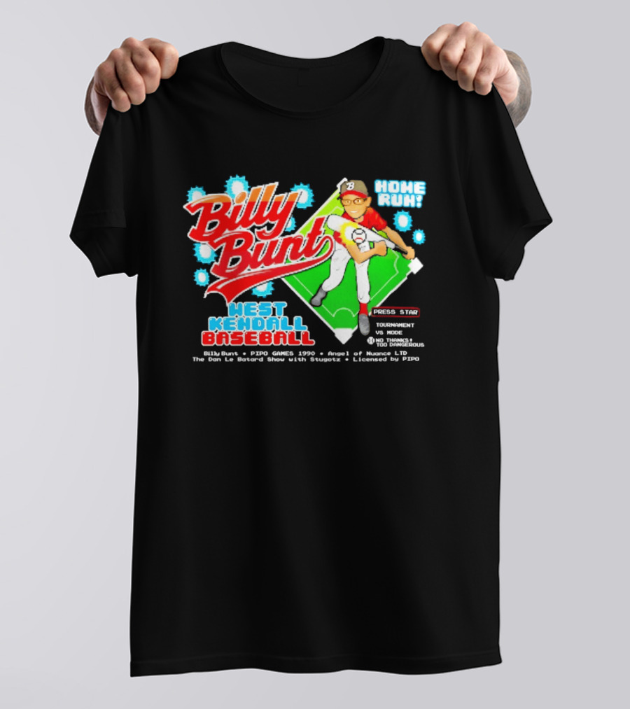 Billy Bunt West Kendall Baseball Home Run Power Star Player Action By Moorer T-Shirt