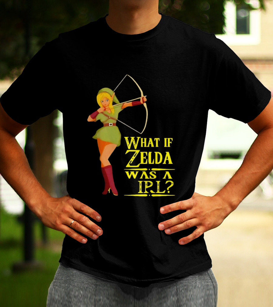 What If Zelda Was A Girl Female Elf Holding A Bow T-Shirt