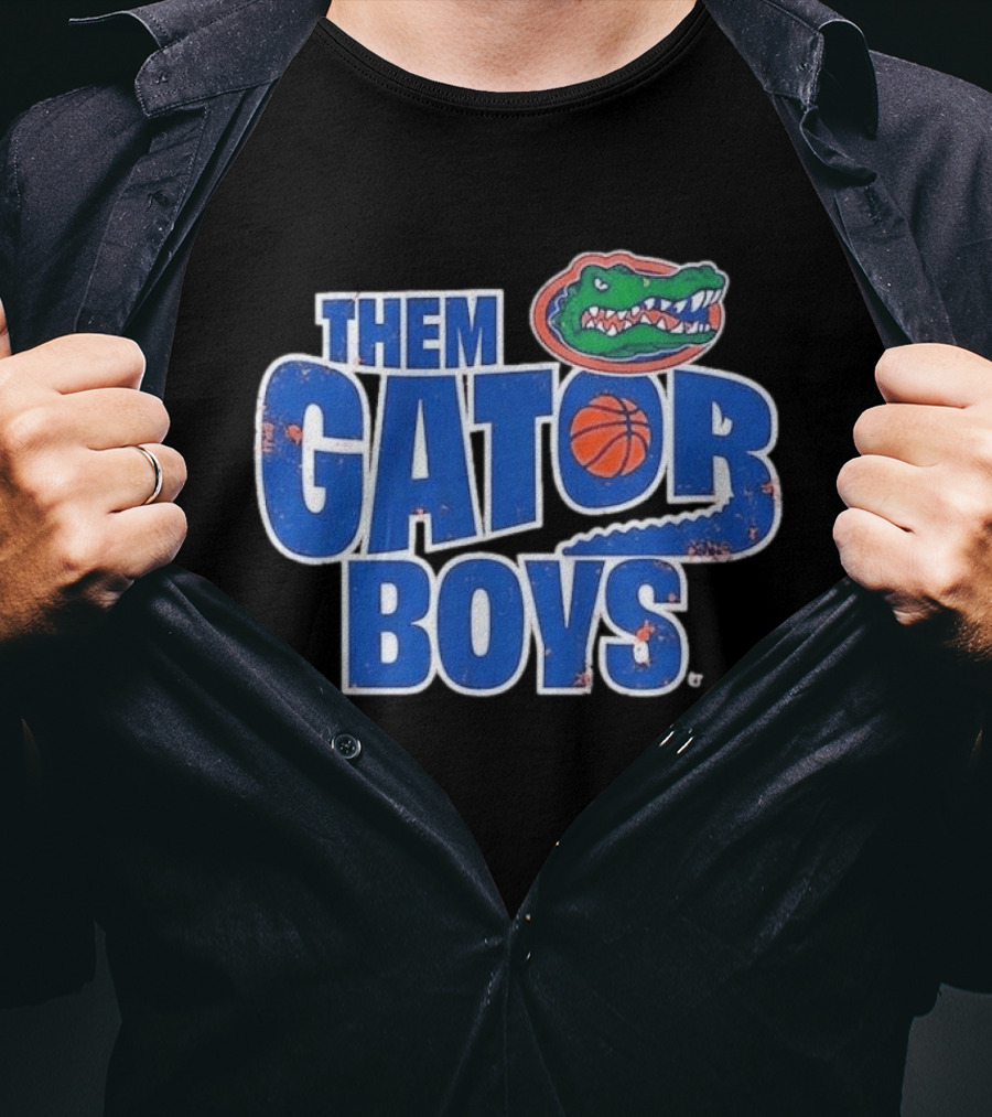 Them Gator Boys Florida Basketball Gator Logo And Ball T-Shirt