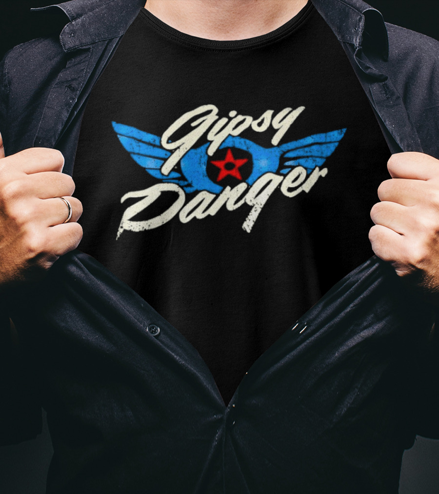Gipsy Danger Blue Wings Red Star T-Shirt