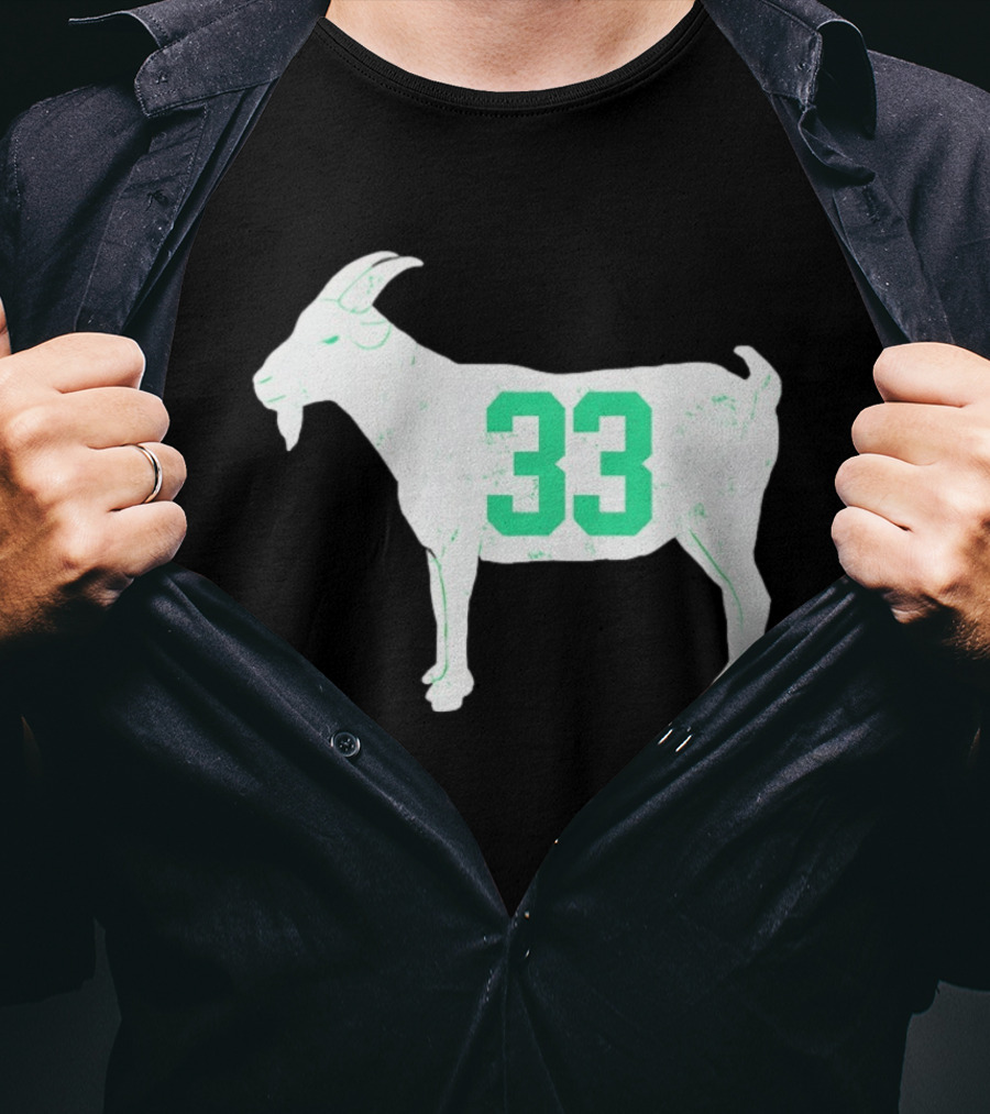 Larry Bird Goat 33 Boston Celtics St Patrick's Day Basketball T-Shirt