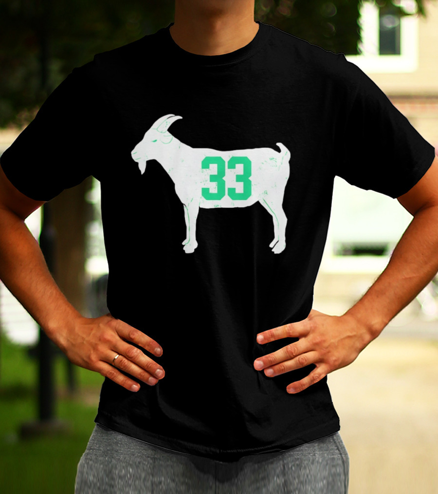 Larry Bird Goat 33 Boston Celtics St Patrick's Day Basketball T-Shirt