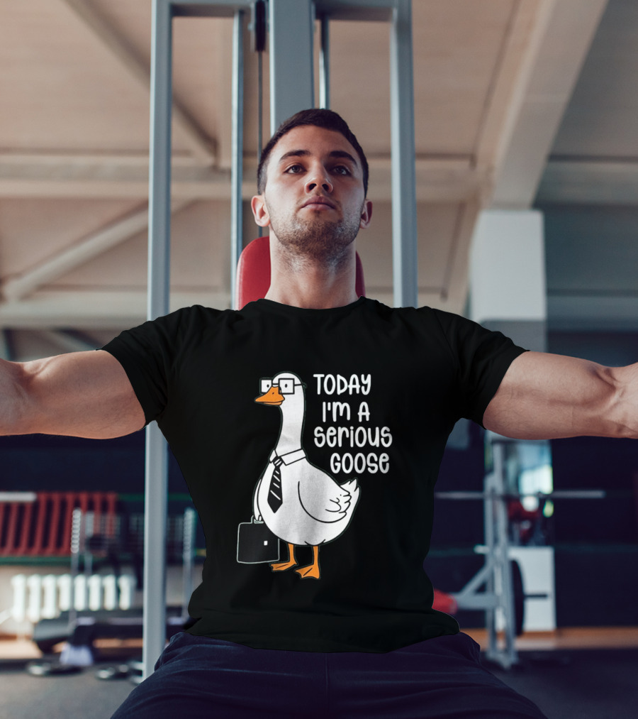 Today I'm A Serious Goose With Briefcase And Tie T-Shirt