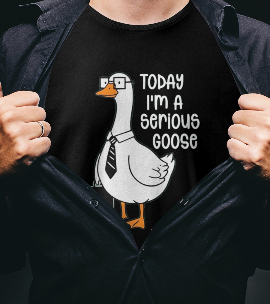 Today I'm A Serious Goose With Briefcase And Tie T-Shirt