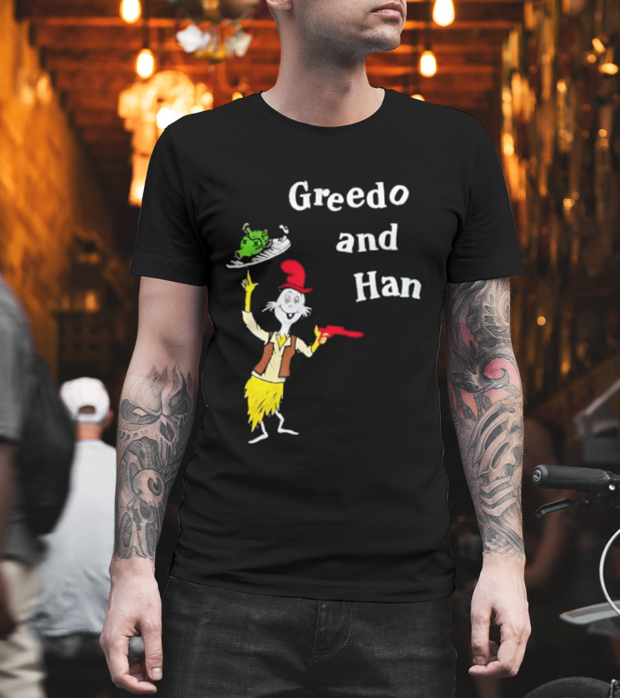Greedo And Han Dr Seuss Blaster T-Shirt