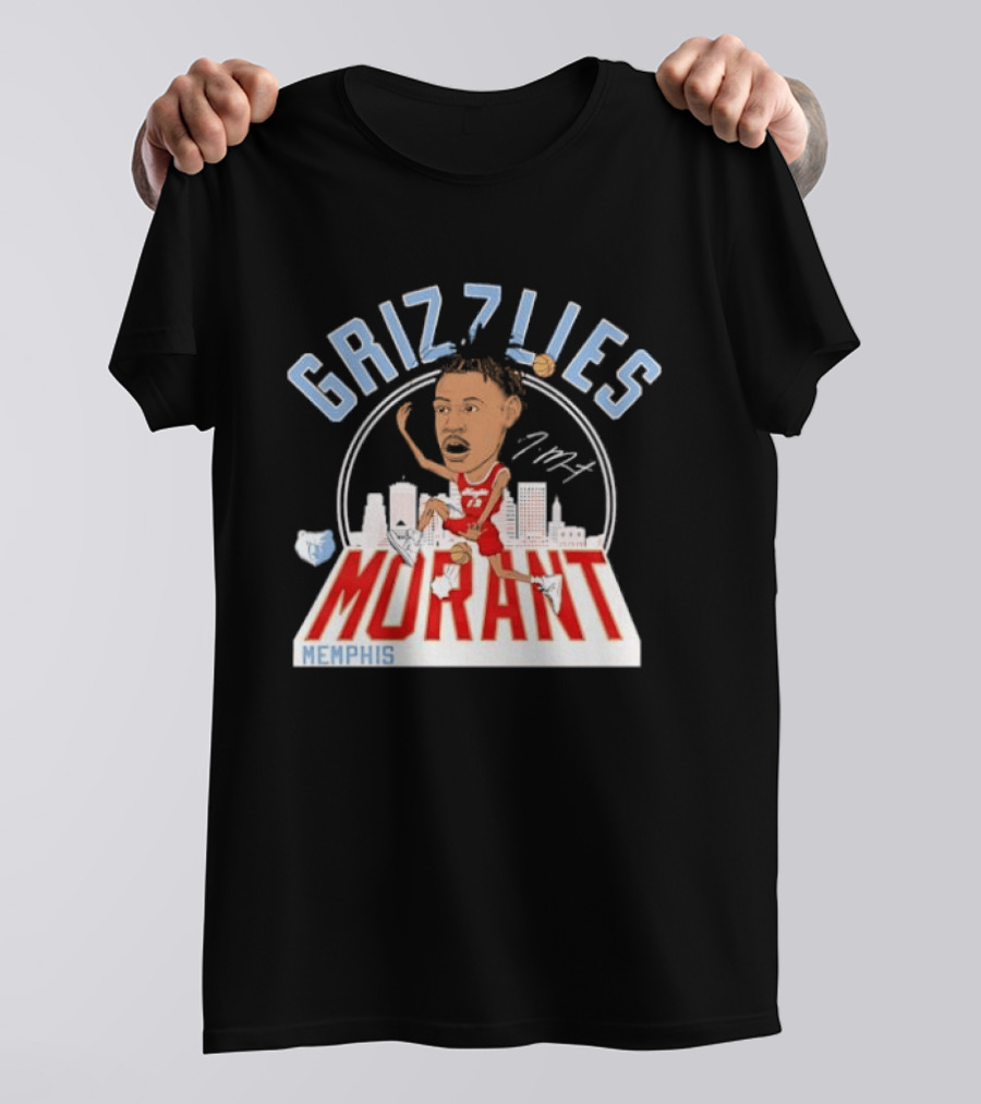 Grizzlies Morant Memphis Skyline Basketball Player T-Shirt