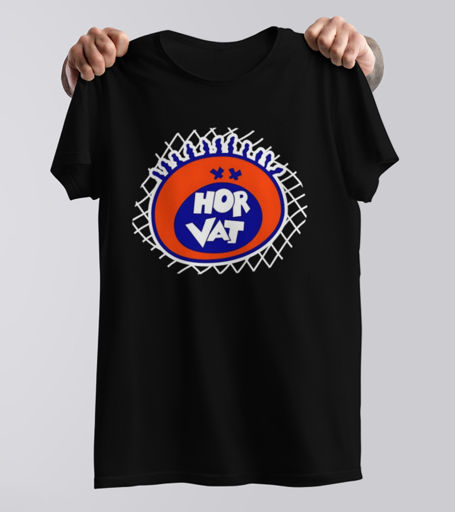 Hor Vat Orange Blue Circular Grid T-Shirt