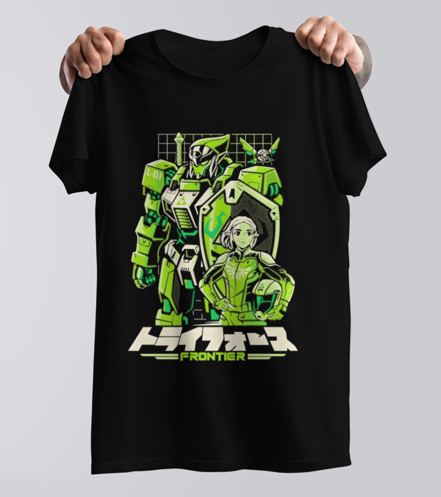 Hylian Mecha Triad Frontier Triforce L 01 Japanese T-Shirt