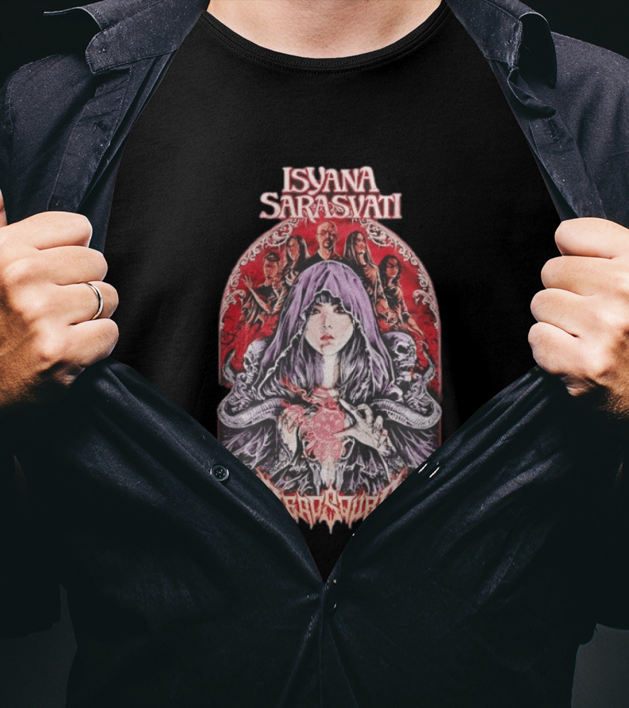 Isyana Sarasvati Deadsquad Collaboration Gothic Band T-Shirt