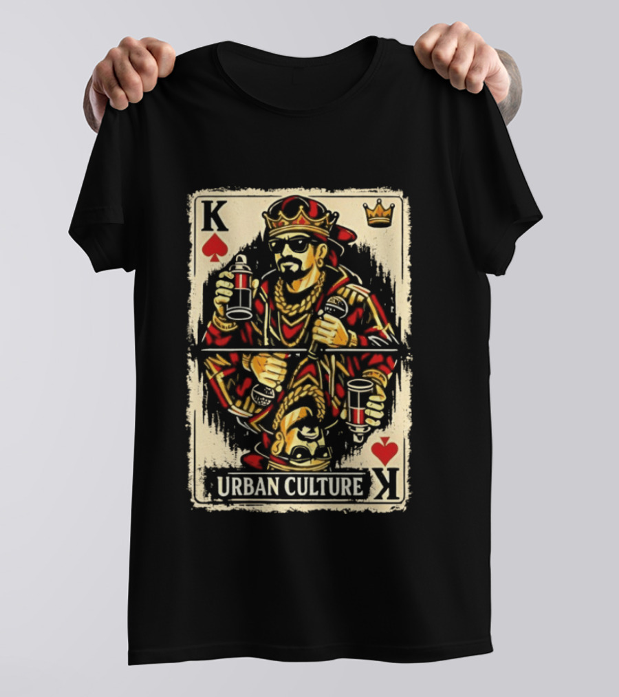 King Spades Urban Culture Playing Card T-Shirt