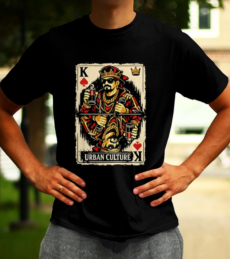 King Spades Urban Culture Playing Card T-Shirt
