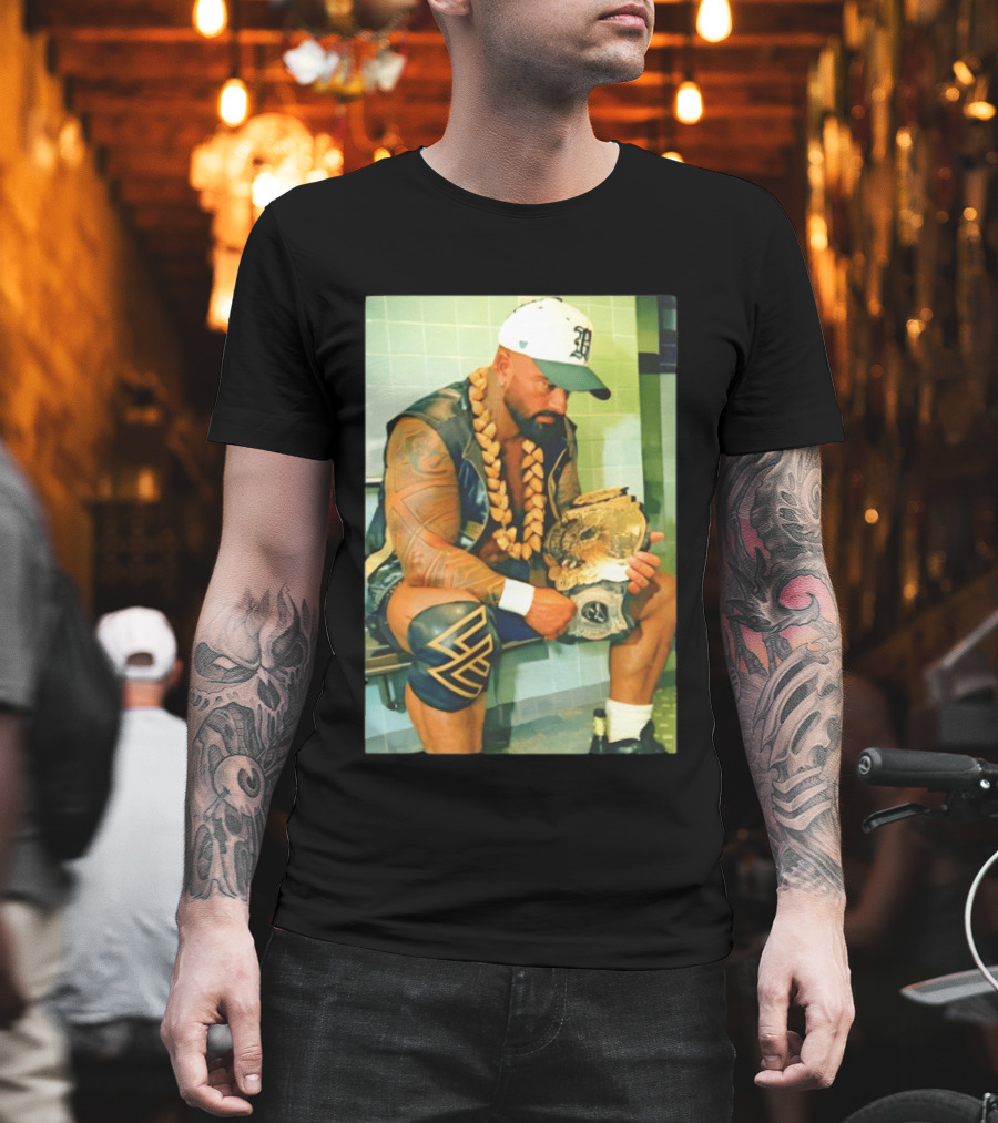 Kobe Carter Colby Carter Pro Wrestling Championship Belt And Beaded Necklace T-Shirt