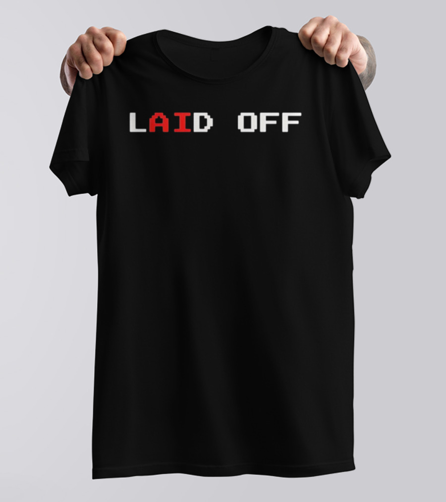 LAId Off Red And White T-Shirt