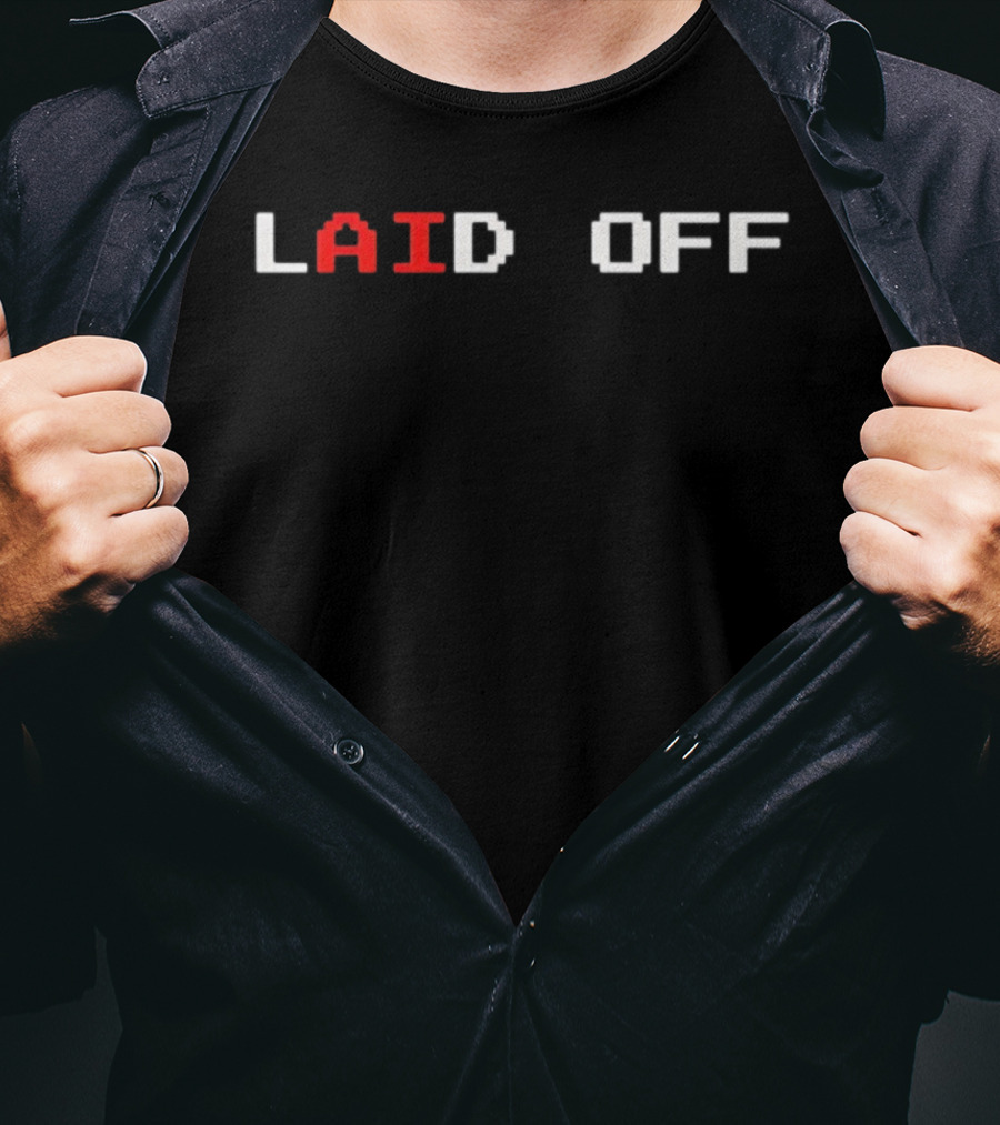 LAId Off Red And White T-Shirt