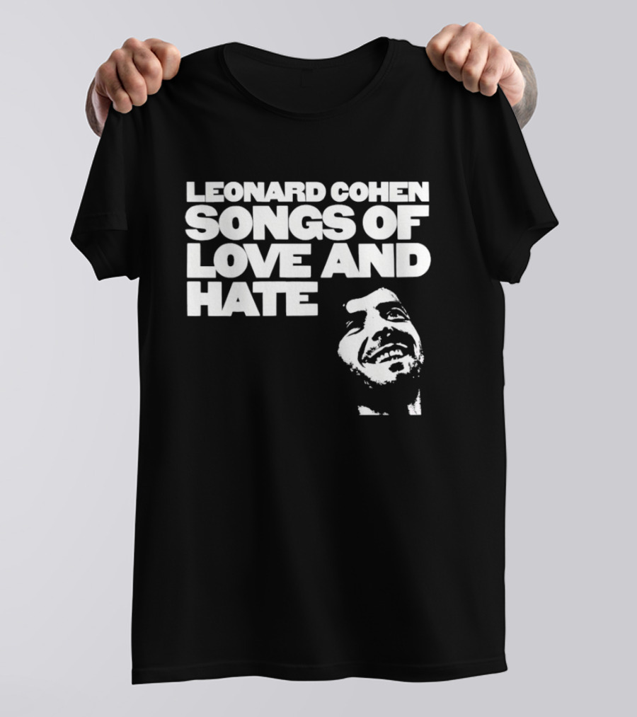 Leonard Cohen Songs Of Love And Hate Smiling T-Shirt