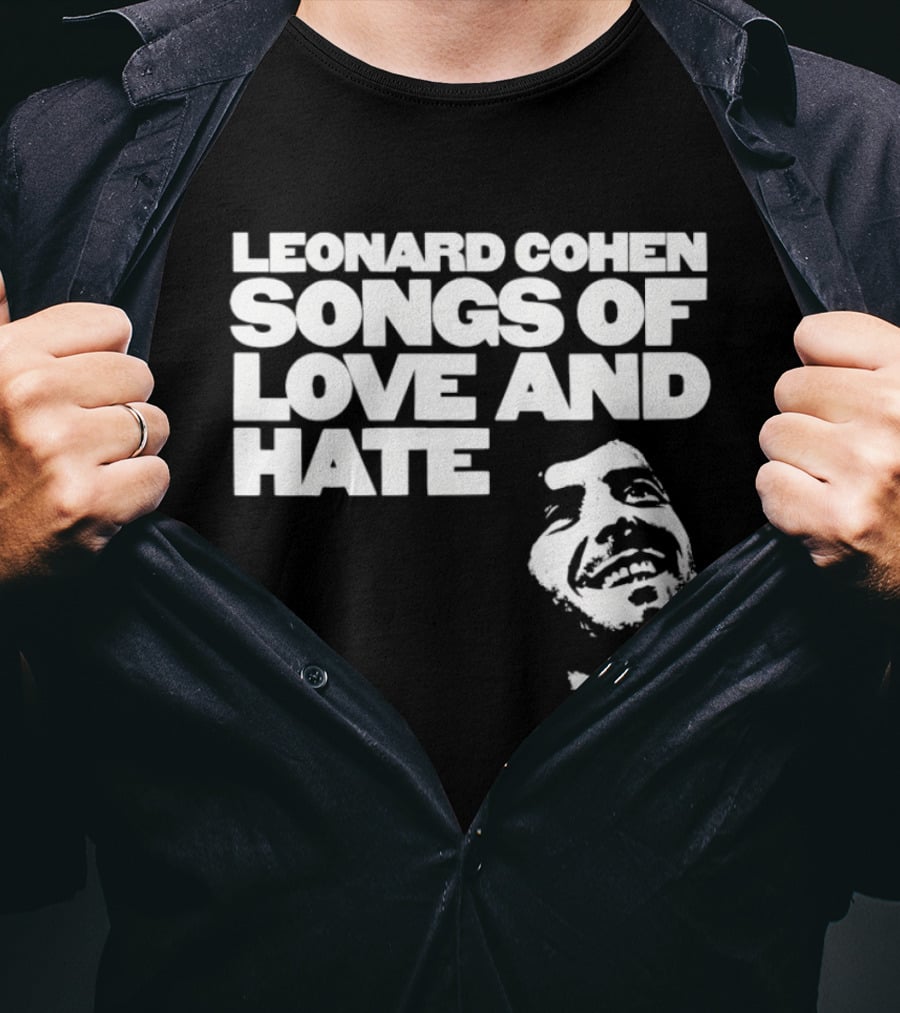 Leonard Cohen Songs Of Love And Hate Smiling T-Shirt