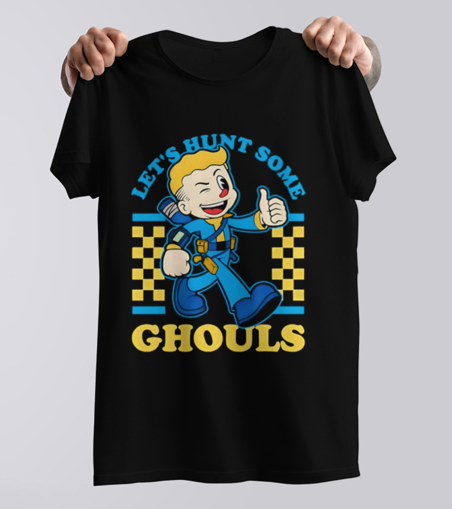 Let's Hunt Some Ghouls Vault Boy Thumbs Up Adventure T-Shirt