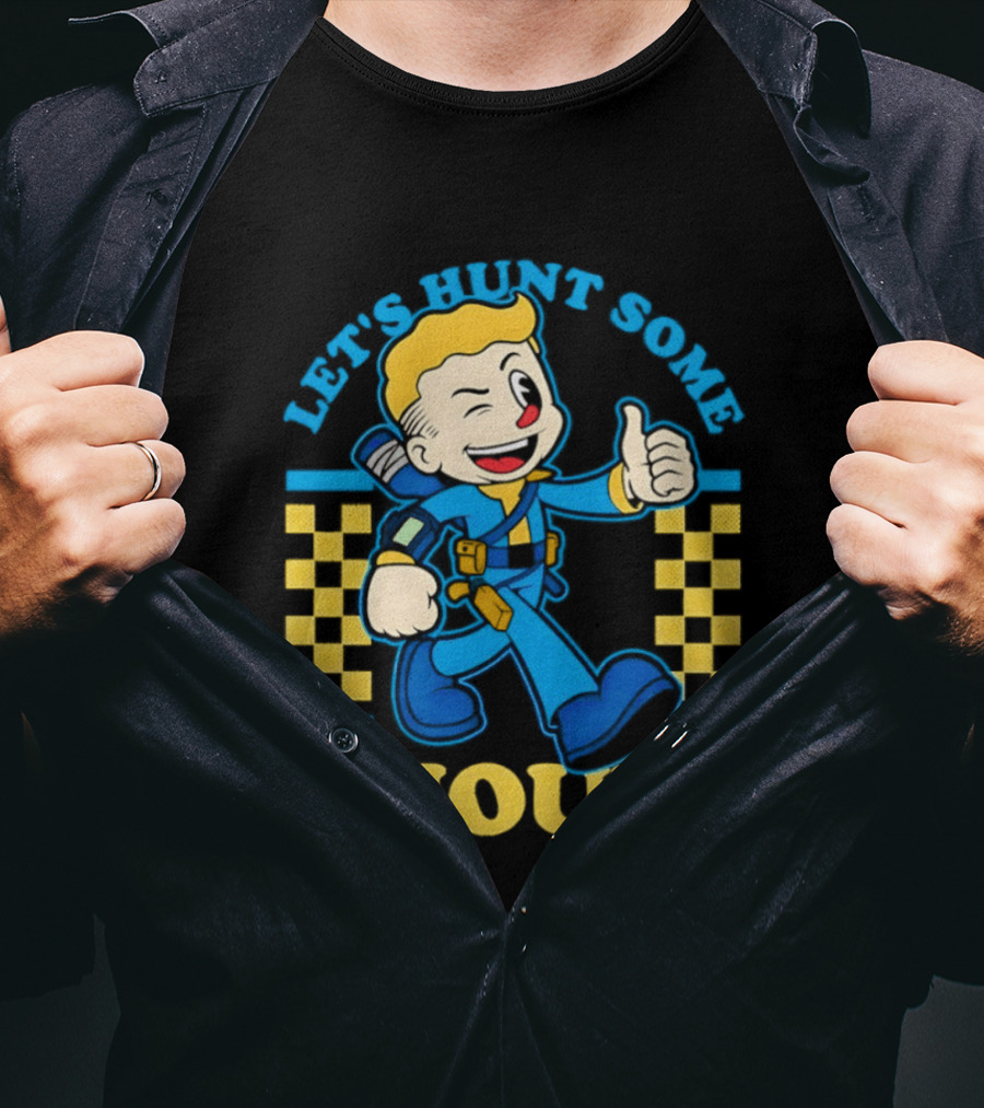 Let's Hunt Some Ghouls Vault Boy Thumbs Up Adventure T-Shirt
