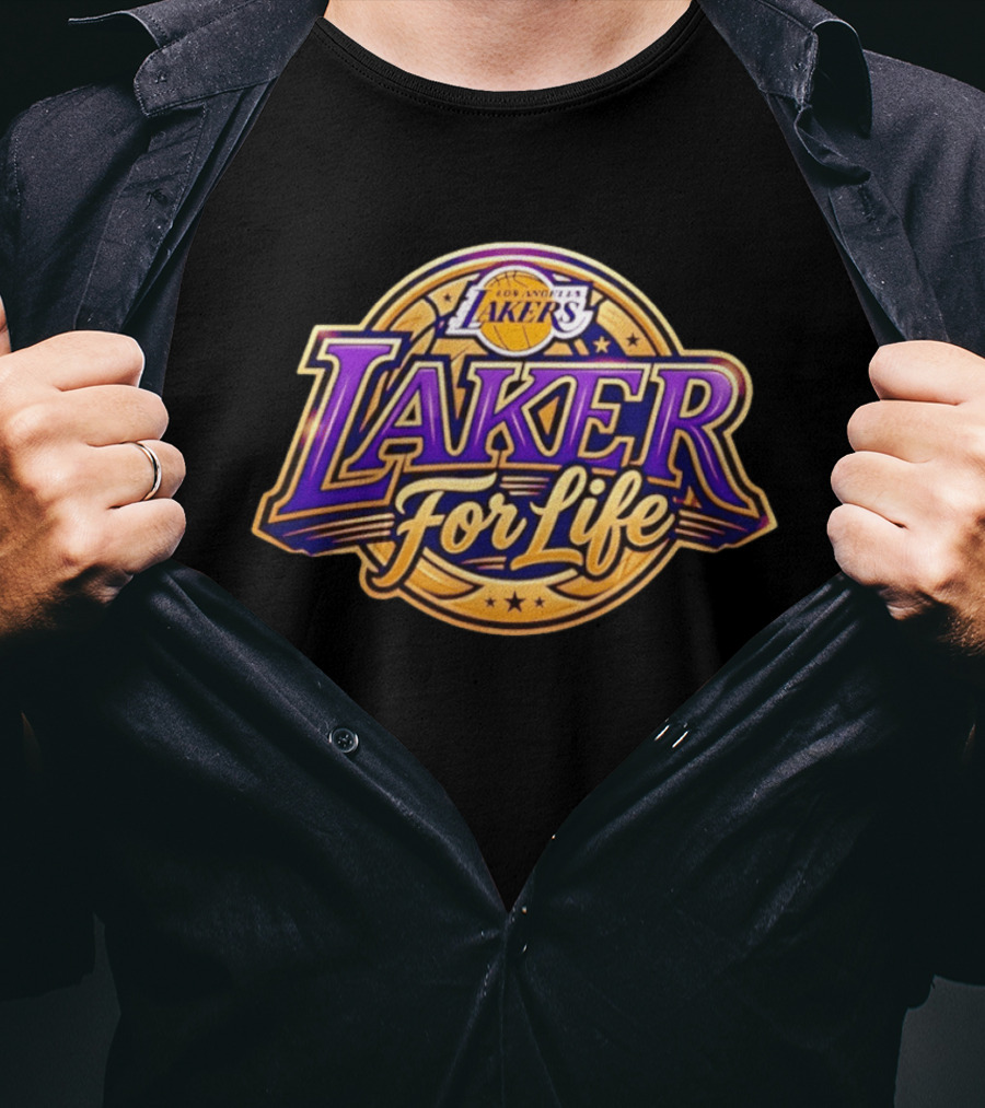 Los Angeles Lakers Laker For Life Basketball Fan Gear T-Shirt