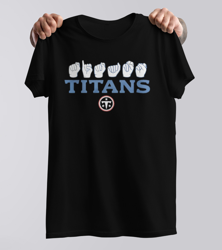 Love Sign Tennessee Titans National Football League Center Chest T-Shirt