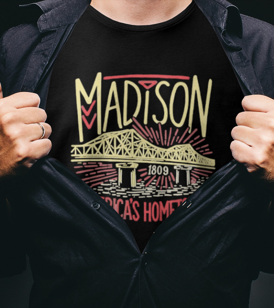 Madison 1809 America's Hometown Bridge T-Shirt