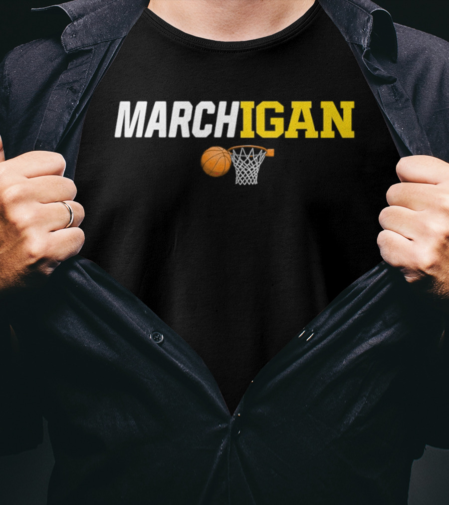 Marchigan Basketball Michigan Wolverines March Madness T-Shirt