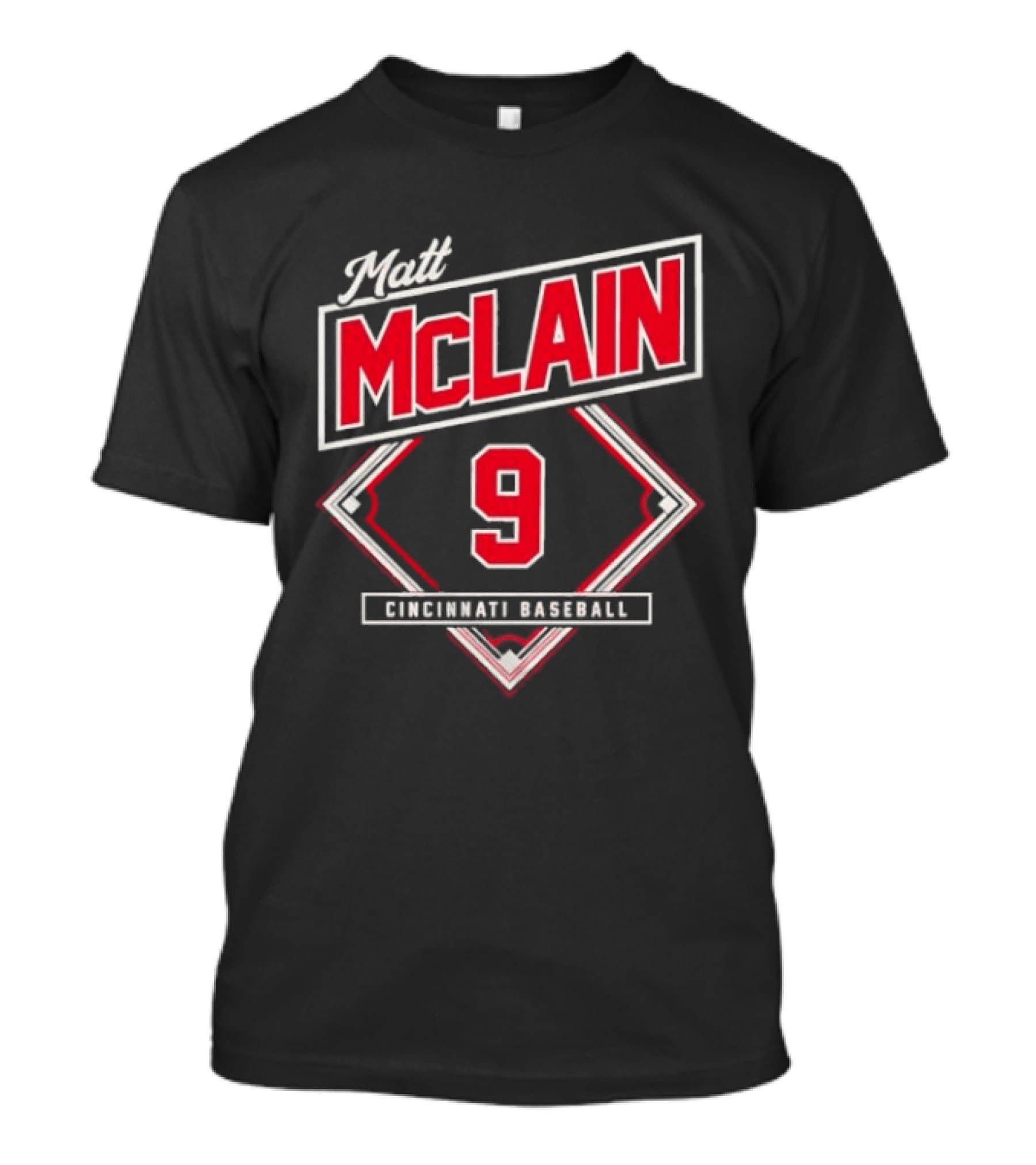 Matt McLain 9 Cincinnati Baseball Diamond T-Shirt