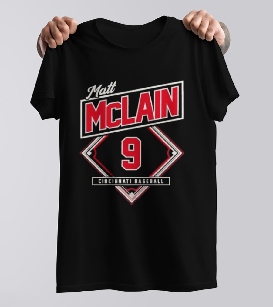 Matt McLain 9 Cincinnati Baseball Diamond T-Shirt