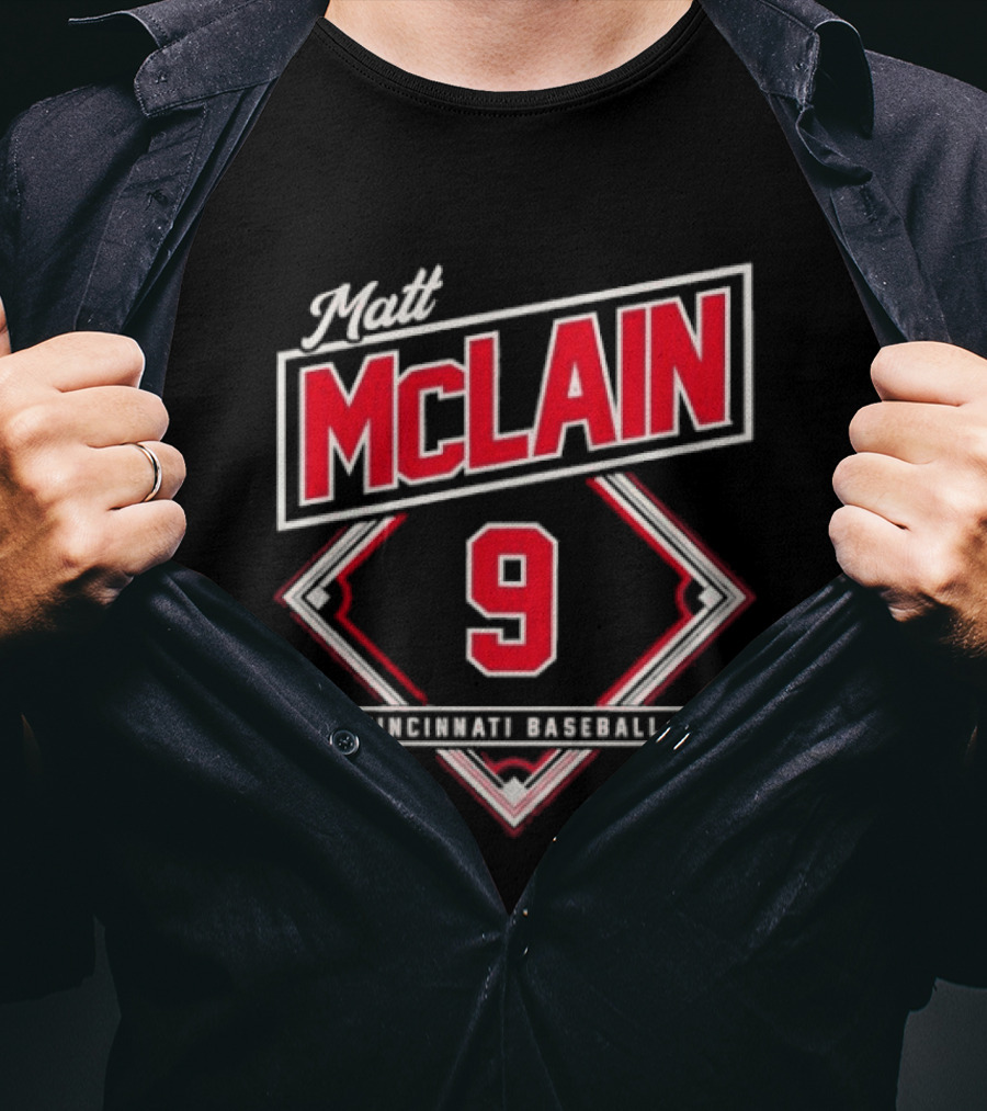 Matt McLain 9 Cincinnati Baseball Diamond T-Shirt