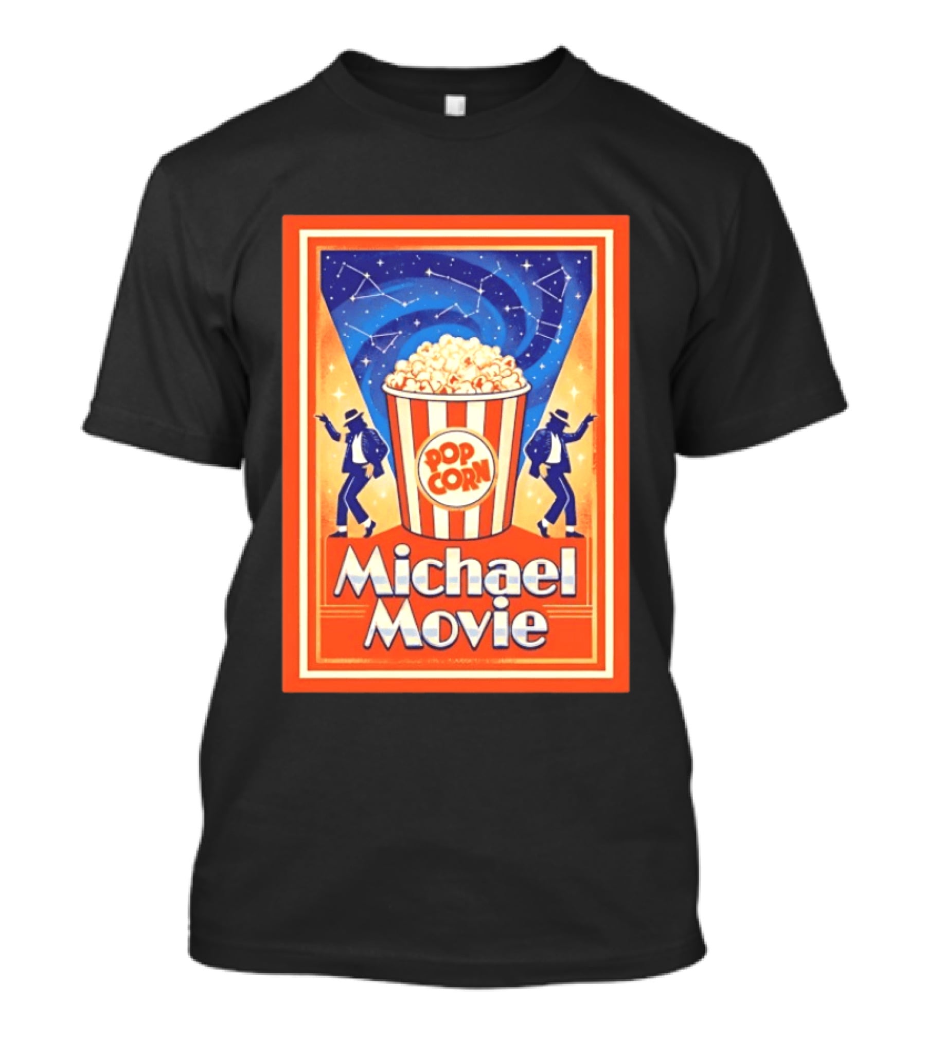 Michael Movie 2026 Popcorn Constellations Retro Dance Stars T-Shirt