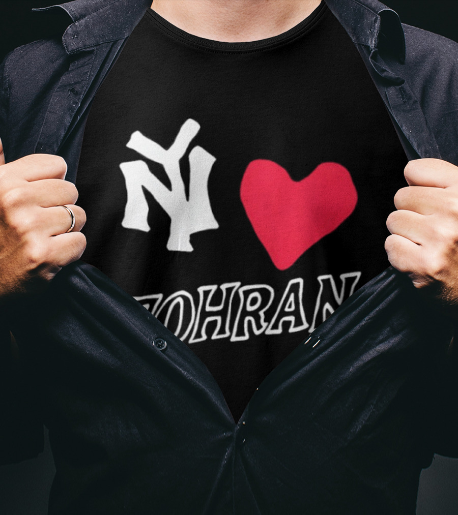 NY Yankees Heart Zohran T-Shirt