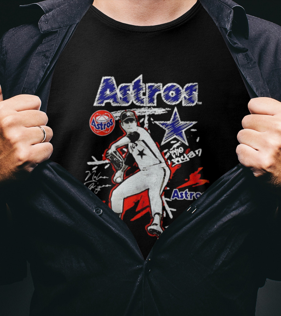 Houston Astros Nolan Ryan Pitching Legend T-Shirt