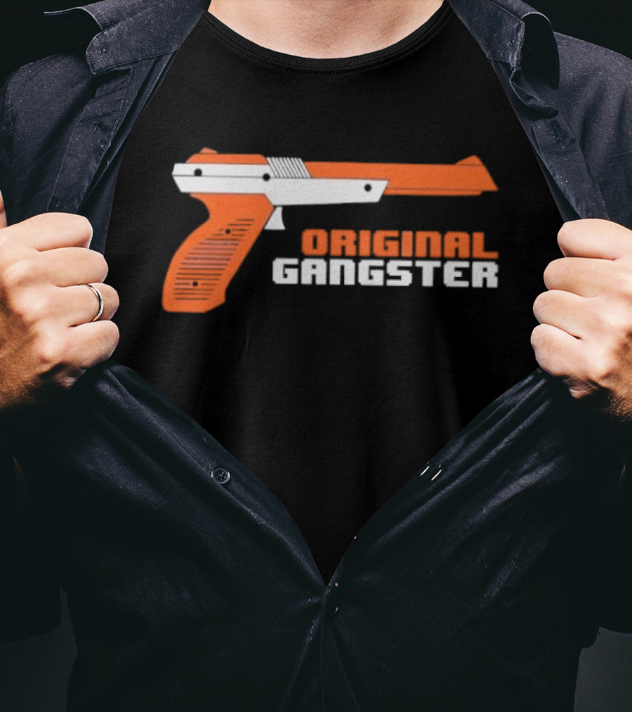 Original Gangster Orange Video Game Zapper Gun T-Shirt