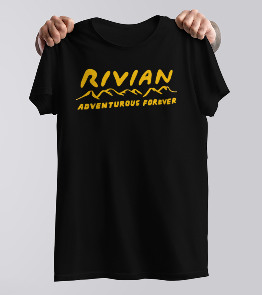 Rivian Adventurous Forever Yellow Mountain T-Shirt