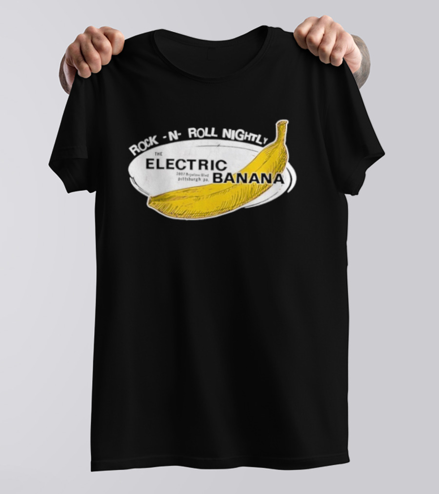 Rock N Roll Nightly Electric Banana Pittsburgh PA Vintage Retro Music Venue T-Shirt