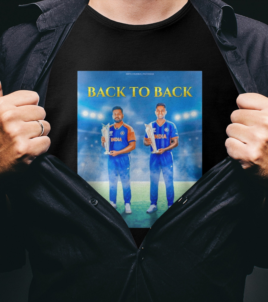 Back To Back India T20 World Cup Rohit Sharma Suryakumar Yadav T-Shirt