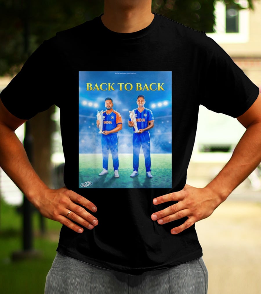 Back To Back India T20 World Cup Rohit Sharma Suryakumar Yadav T-Shirt