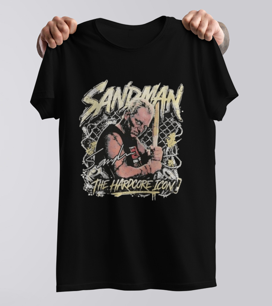Sandman The Hardcore Icon Pro Wrestler T-Shirt