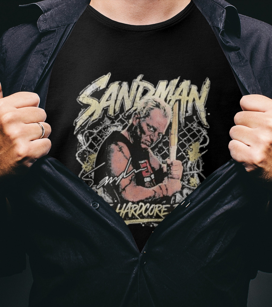 Sandman The Hardcore Icon Pro Wrestler T-Shirt