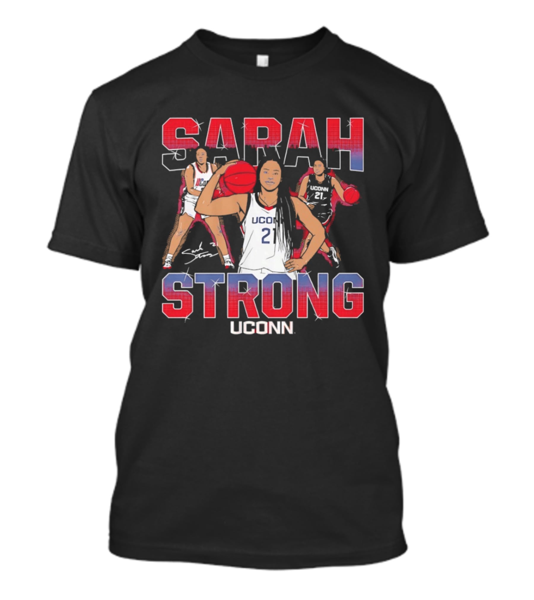 UConn Huskies Sarah Strong Basketball Player T-Shirt