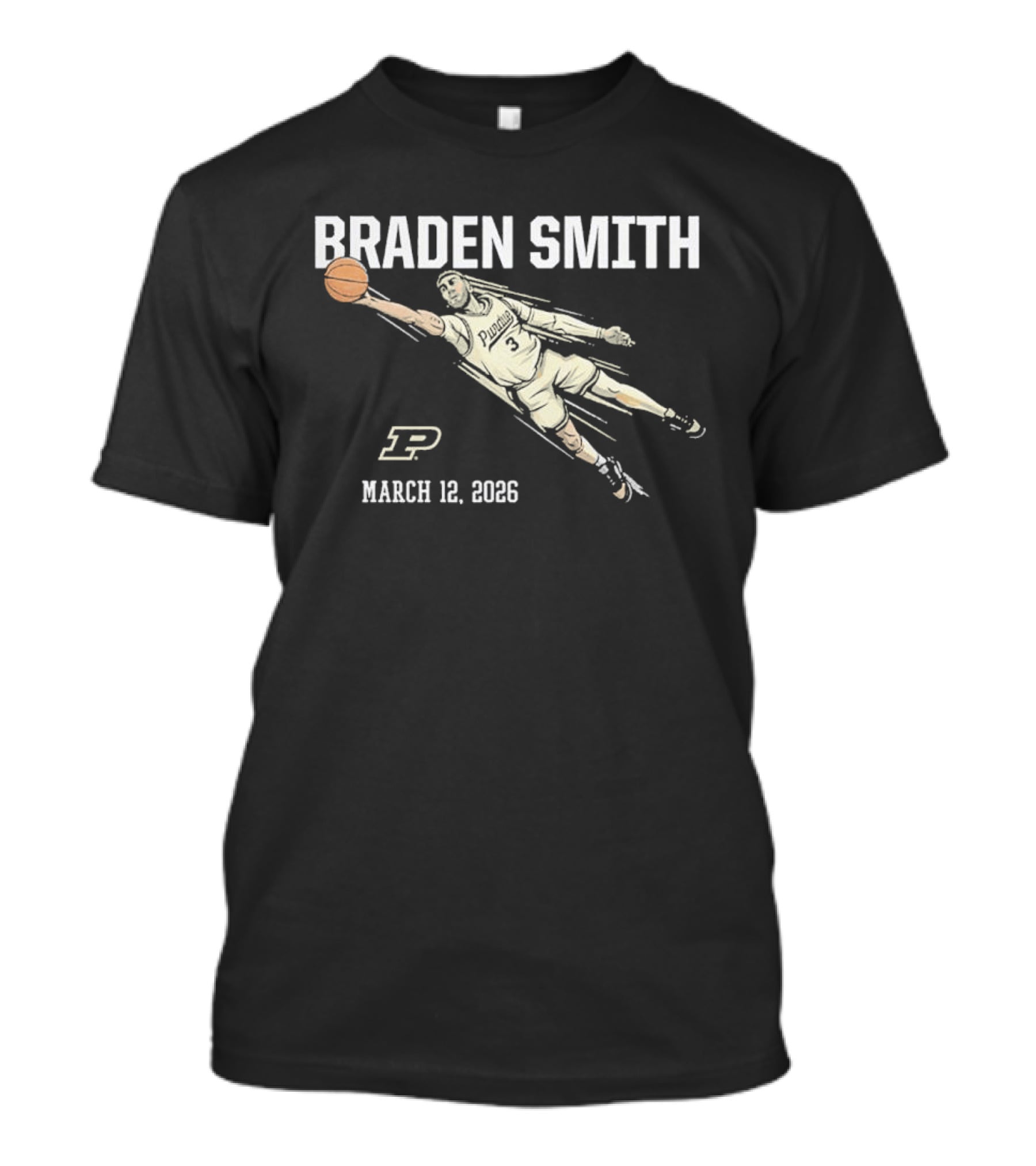 Purdue Basketball Braden Smith Diving March 12 2026 T-Shirt