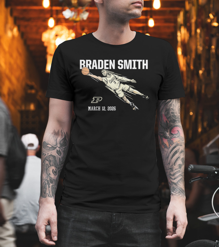 Purdue Basketball Braden Smith Diving March 12 2026 T-Shirt