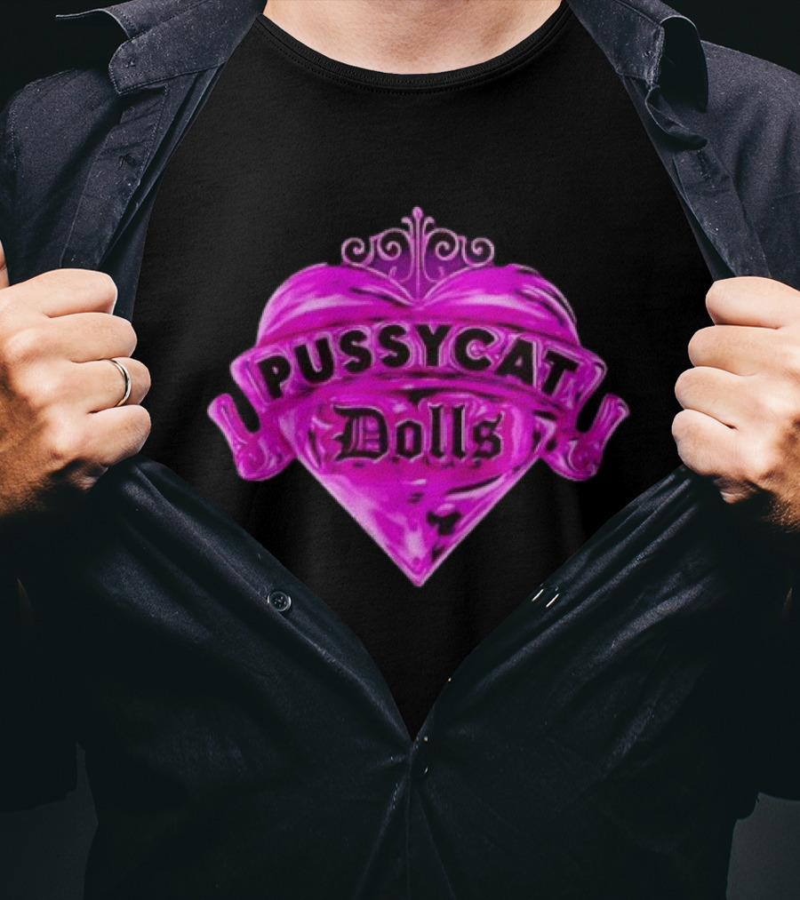 Pussycat Dolls Pink Heart Emblem Fashion T-Shirt