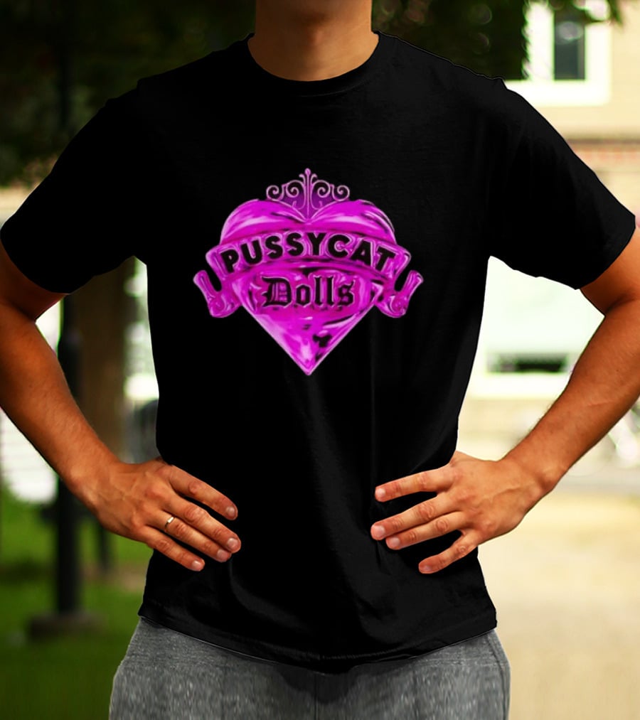 Pussycat Dolls Pink Heart Emblem Fashion T-Shirt