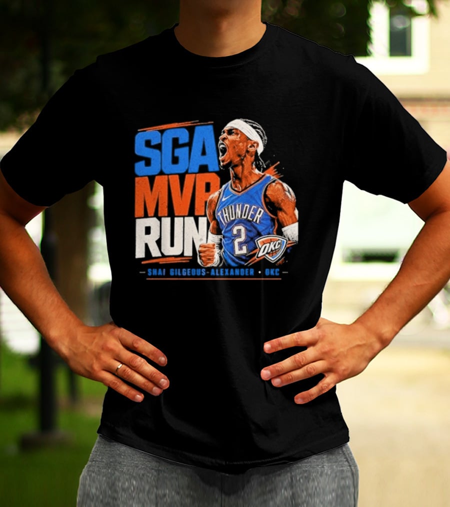 SGA MVP Run Shai Gilgeous Alexander OKC Thunder 2 T-Shirt